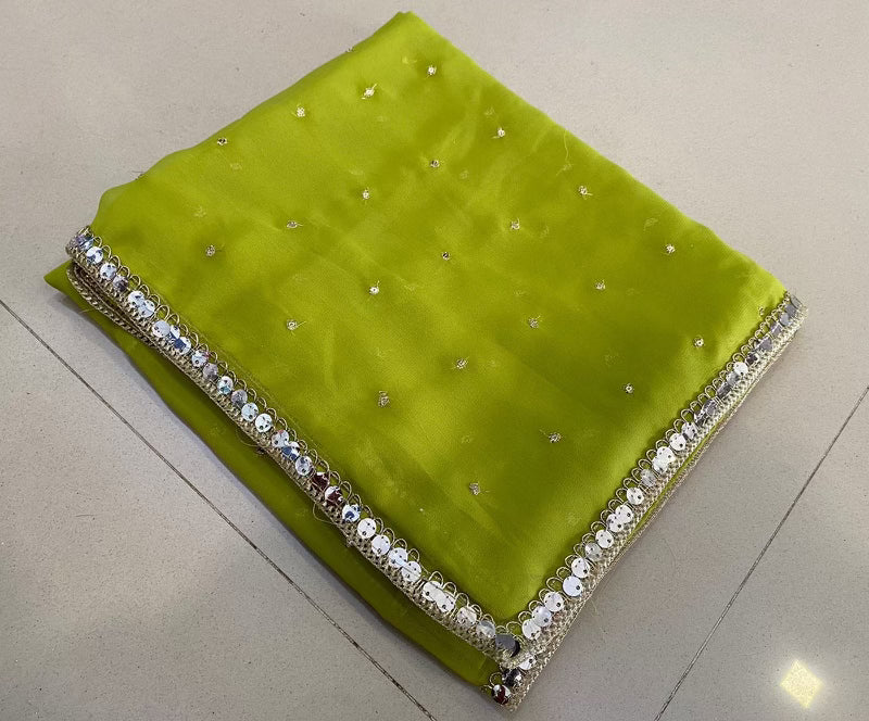 Viscose georgette dupatta with sequence work