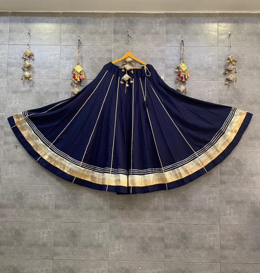 Reyon cotton lappa border Chaniya