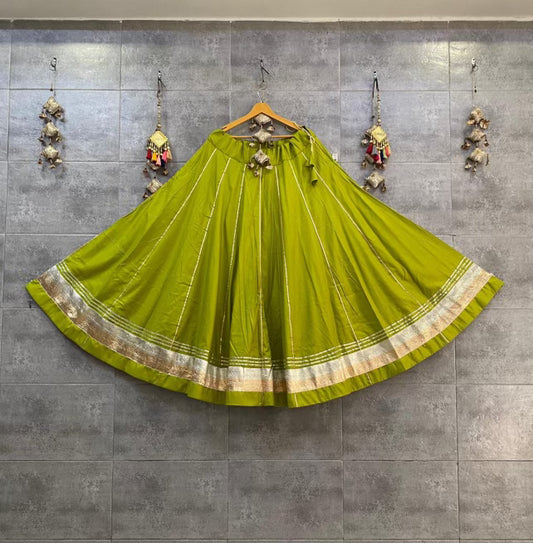 Reyon cotton lappa border chaniya