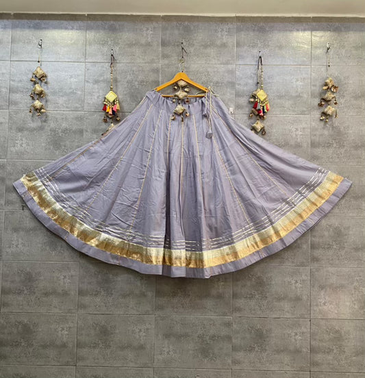 Reyon cotton lappa border chaniya