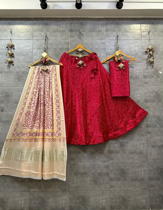 Pure gajji mashru silk chaniya choli
