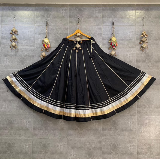 Reyon cotton lappa border chaniya