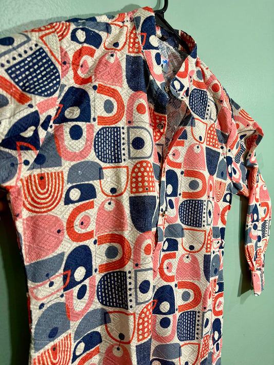 Abstract Floral print Kurta