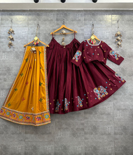 HathiRaja Traditional work Chaniya Choli
