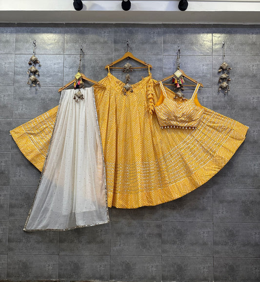 Cambric Leheriya w/ spaghetti blouse