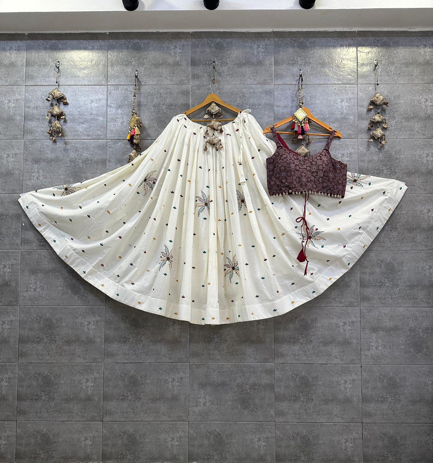 White Khadi cotton pair