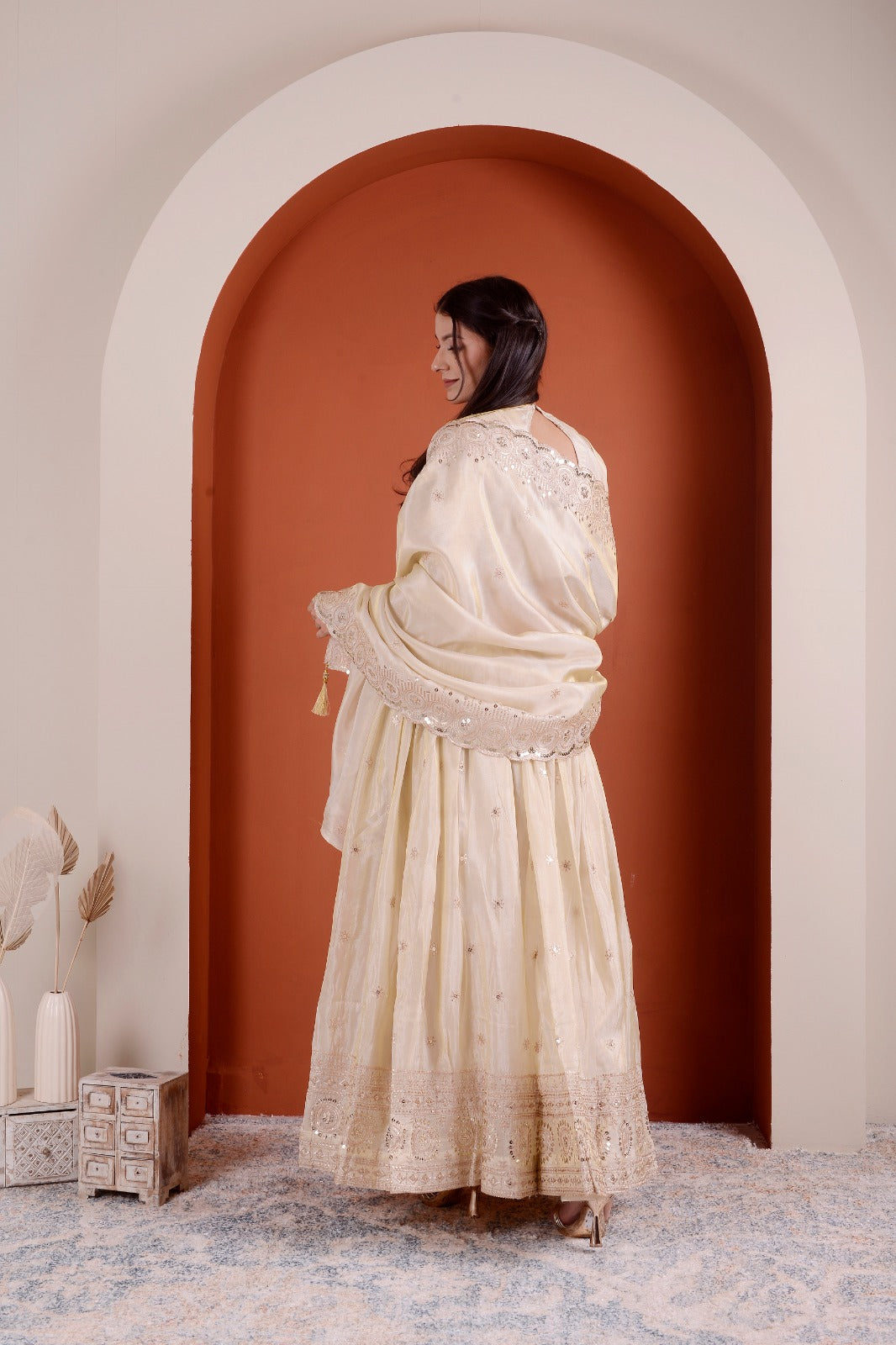 Pure viscous tissue silk chaniya choli with sequence work